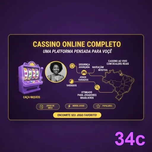 Tela do app 34c no celular com apostas no aplicativo